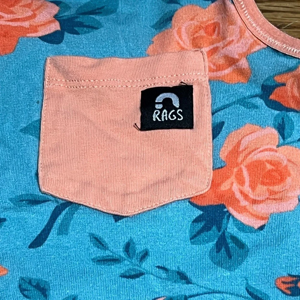 Rags Floral Sleeveless Rose Romper Size 3/4